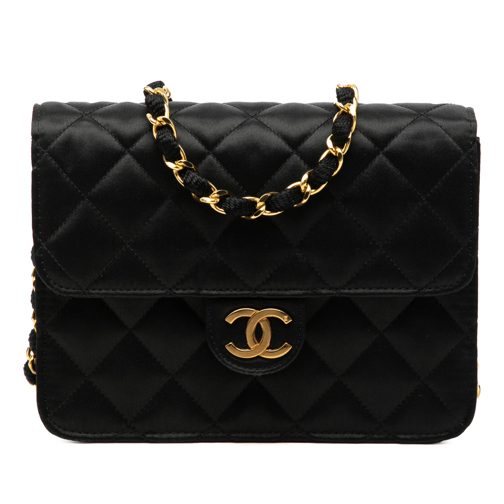 Pre-Loved Chanel Mini Square Classic Satin Single Flap